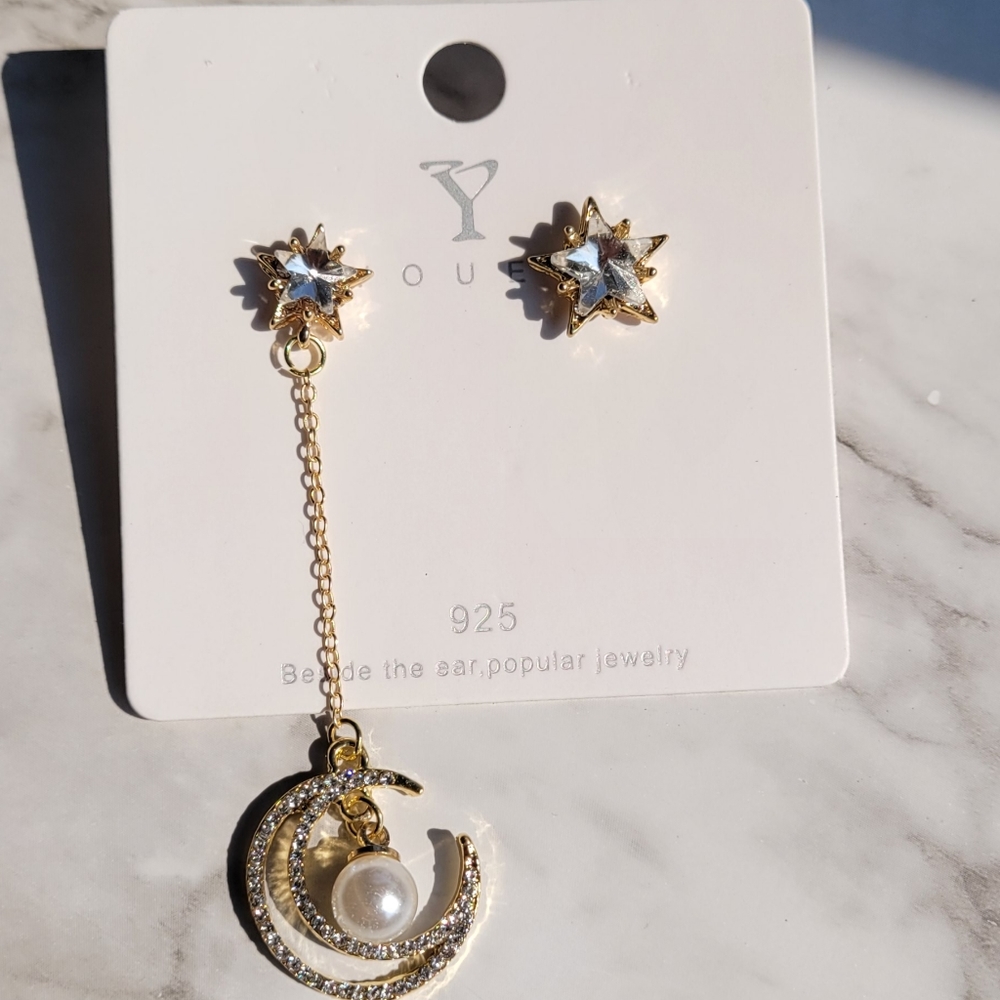 Star and Cresent Moon Earrings